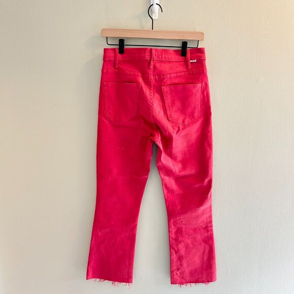 Mother The Hustler Ankle Fray Jeans Size 28 Never A Dull Moment New Years Red - Picture 5 of 14